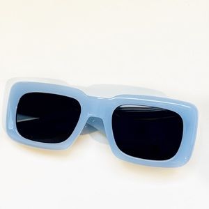 Retro Y2K Trendy Square Blue Sunglasses  (brand new, never worn).